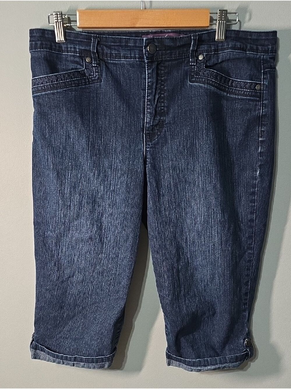 Gloria Vanderbilt Jeans Women's 12 Blue Denim‎ Capri Jeans